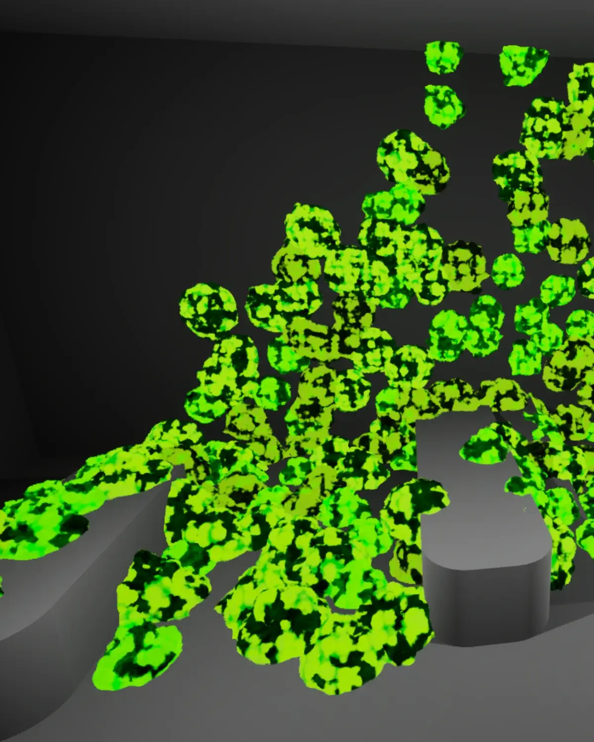 The Miasma spreading across a surface
