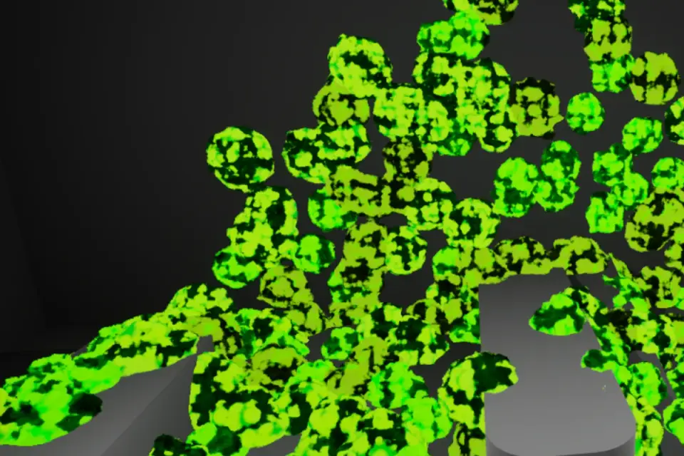 The Miasma spreading across a surface