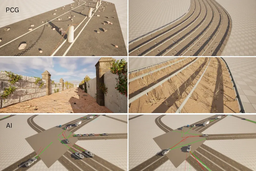 Road Builder breakdown: spline-generated roads, intersections and the AI traffic layer